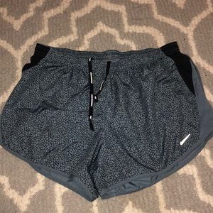 Patterned Nike dri fit running shorts